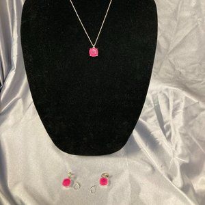 Joan Rivers Pendant Necklace and Earrings Set